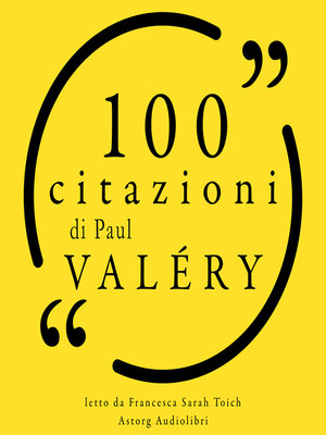 cover image of 100 citazioni di Paul Valery